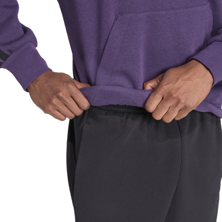 Bluza męska adidas Essentials 3-Stripes Fleece fioletowa JX0740