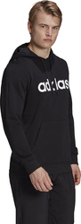 Bluza męska adidas Essentials French Terry Linear Logo Hoodie czarna GK9064