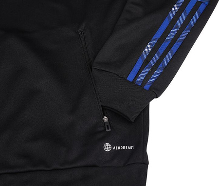 Bluza męska adidas Tiro Track czarno-niebieska HN5513