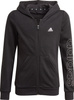 Bluza dla dzieci adidas Essentials Full-Zip Hoodie HD czarna GN4050