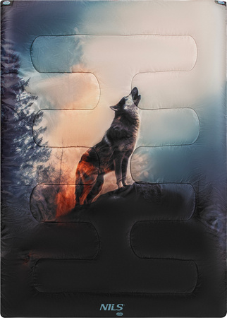 Śpiwór turystyczny 3w1 dwuosobowy kołdra Nils camp wymiary 200 x 140 cm