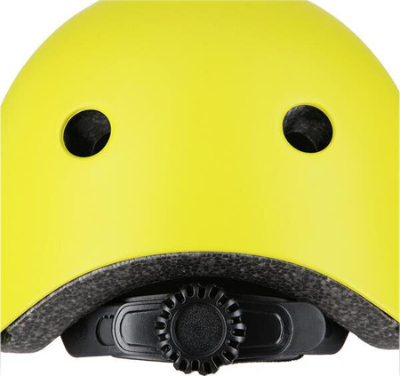 Zestaw kask z ochraniaczami na rower rolki hulajnogę Nils Extreme mr290 h230 żółty rozmiar S