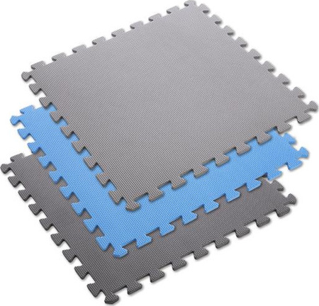 Mata puzzle multipack 9 elementów 10 mm One Fitness MP10 niebiesko-szara