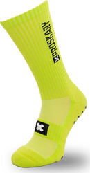 Skarpety treningowe piłkarskie antypoślizgowe Proskary junior limonkowe