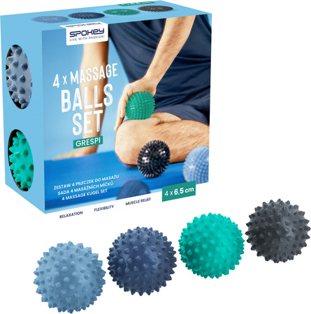 Piłki do masażu Spokey Grespi 4x6,5 cm 943071