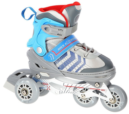 Łyżworolki z wymienną płozą hokejową rolki wrotki 4w1 Nils Extreme NH18192 rozmiar L 39-43)