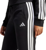 Spodnie damskie adidas Essentials 3-Stripes Fleece Slim czarno-białe JX2543