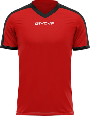Koszulka Givova Revolution Interlock czerwono-czarna MAC04 1210