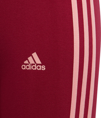 Legginsy dla dzieci adidas Essentials 3-Stripes Leggings czerwone HE1997