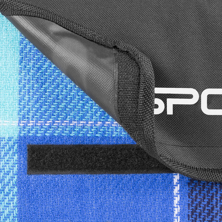 Koc piknikowy plażowa mata Spokey Picnic Flannel niebieski 150 x 180cm 839636