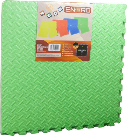 Mata puzzle piankowe eva 60x60 kpl. 4szt 12mm Enero zielona