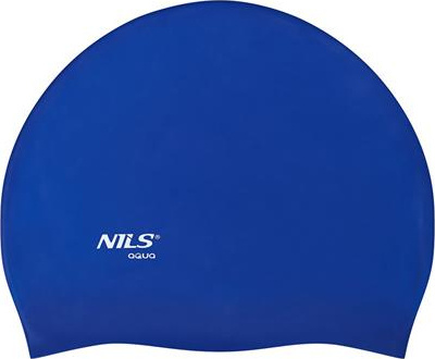 Czepek pływacki silikonowy Nils aqua nqc jednokolorowy bl04 ciemnoniebieski
