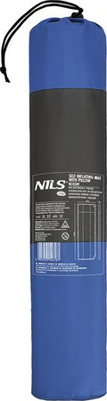 Mata samopompująca kempingowa turystyczna z poduszką Nils CampNC4349 niebiesko-szara