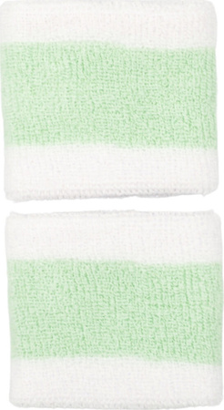 Frotki na nadgarstek Nike Swoosh Wristbands 2 szt. biało-zielone N0001565117OS