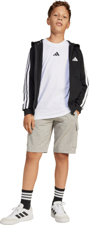 Bluza dla dzieci adidas Essentials Full-Zip czarno-biała JD6494