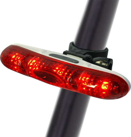 Lampka oświetlenie rowerowe na tył Dunlop 5 LED czerwone