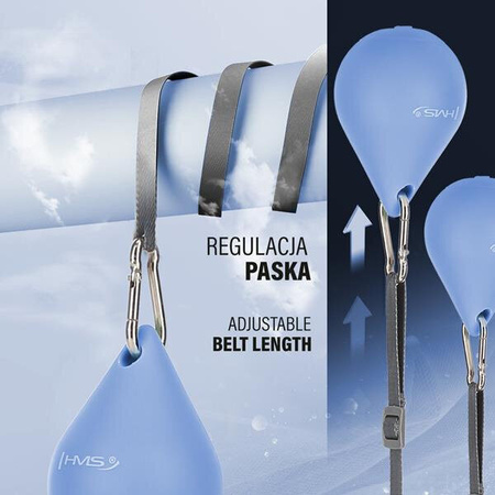 ZESTAW HULA HOP MAGNETYCZNY BLUE HHM15 Z LICZNIKIEM HMS PAS BR163 BLACK PLUS SIZE