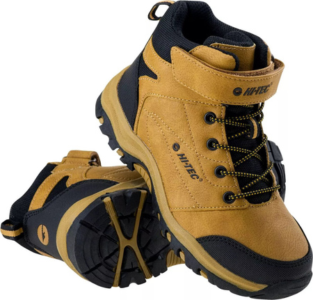 Dziecięce buty trekkingowe turystyczne górskie Hi-tec Canori Mid JR beżowe rozmiar 35