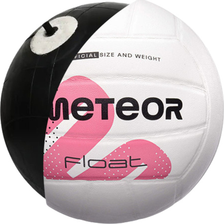 Piłka siatkowa Meteor Pvc biało-różowa 17411