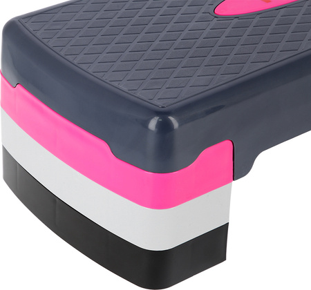 Step do ćwiczeń aerobiku HMS AS002 różowo-szary