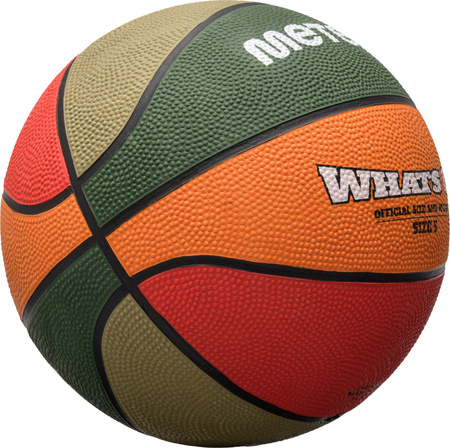 Piłka do koszykówki koszykowa Meteor What's Up zielono-pomarańczowa 16796