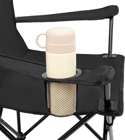 Krzesło fotel turystyczne plażowe składane Nils Camp NC3301 czarne