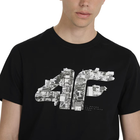 Koszulka męska 4F M3132 czarna 4FWAW25TTSHM3132 20S