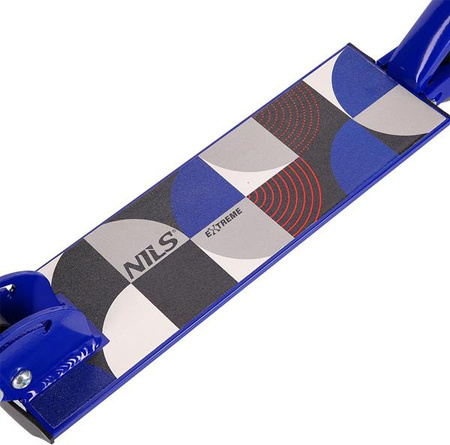 Hulajnoga dziecięca składana miejska koła 125mm ABEC-5 Nils Extreme hd026 szaro-niebieska