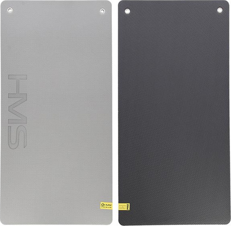 Mata do ćwiczeń fitness klubowa z otworami MFK07 HMS Premium 120x60x1,5 cm EVA szaro-czarna