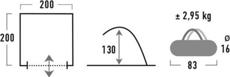 Namiot plażowy High Peak Calida 80 ciemnoszary 10138
