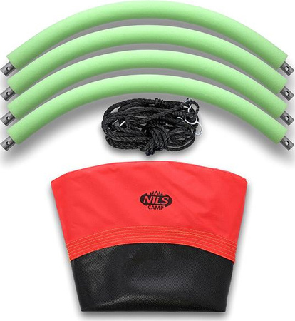 Bocianie gniazdo huśtawka Nils Camp NB5003 średnica 90 cm niebiesko-czerwono-pomarańczowe