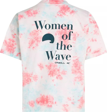 Damska koszulka z krótkim rękawem O'neill WOW T-SHIRT pink ice cube tie dye rozmiar M