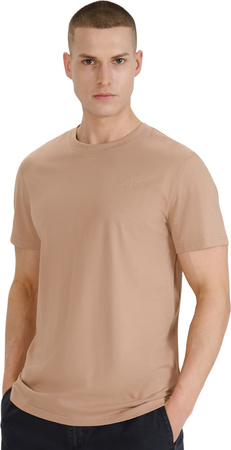 Koszulka męska 4F M2074 beżowa 4FWSS25TTSHM2074 83S