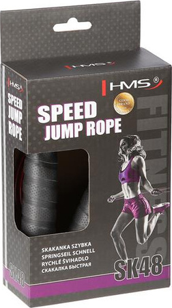 Skakanka z owijką SK48 HMS czarno/czerwona