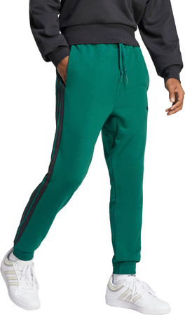 Spodnie męskie adidas Essential 3-Stripes French Terry zielone JD1879