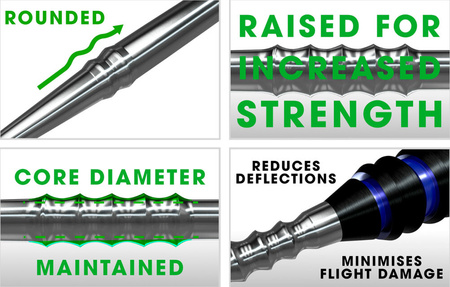Końcówki steeltip Harrows LANCE MACHINED black