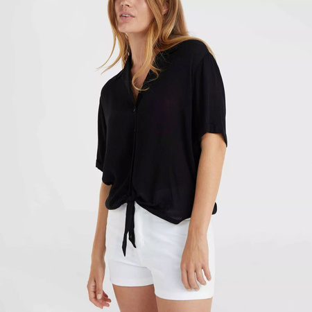 Damska koszulka z krótkim rękawem O'neill Cali Beach Shirt black out rozmiar M