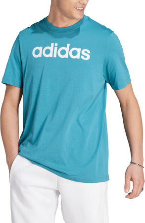 Koszulka męska adidas Essentials Single Jersey Linear Embroidered Logo Tee jasnoniebieska IJ8655