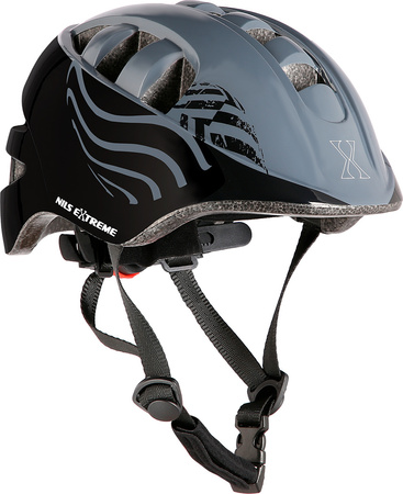 Kask dziecięcy rowerowy na rolki deskorolkę Nils Extreme MTW08 czarny rozmiar XS 48-55cm 