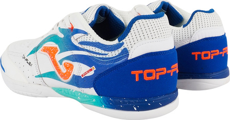 Buty piłkarskie Joma Top Flex 2576 Indoor biało-niebieskie TOPS2576IN