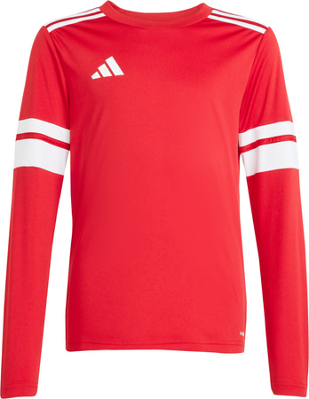 Koszulka dla dzieci adidas Squadra 25 Long Sleeve Jersey czerwono-biała JJ0041