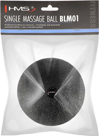 Piłka do masażu pojedyncza czarna HMS BLM01 12cm