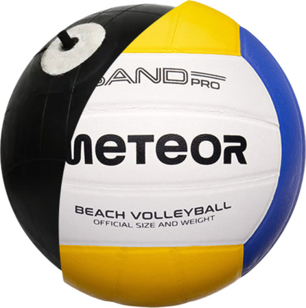 Piłka siatkowa plażowa Meteor biało-żółto-niebieska 17412