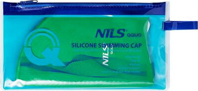 Czepek silikonowy dots Nils aqua nqc jednokolorowy zielony