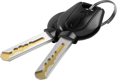 Zapięcie rowerowe Gerda linka , korpus okrągły, osłona klucza czarne Flex 1200/8V