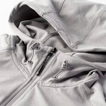 Damska bluza rozpinana z kapturem treningowa IQ Taiga jasno-szara rozmiar XS