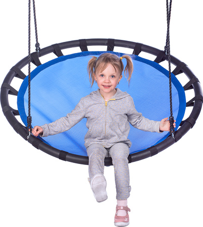 Bocianie gniazdo huśtawka Nils Camp NB5035 średnica 110 cm niebieska