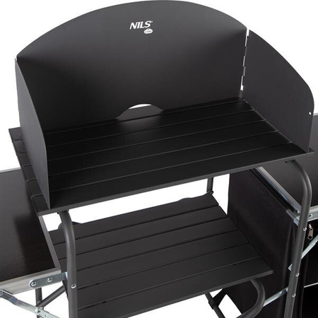 Szafka turystyczna kempingowa z osłoną Nils Camp NC3041 składana czarna 140x110x48cm