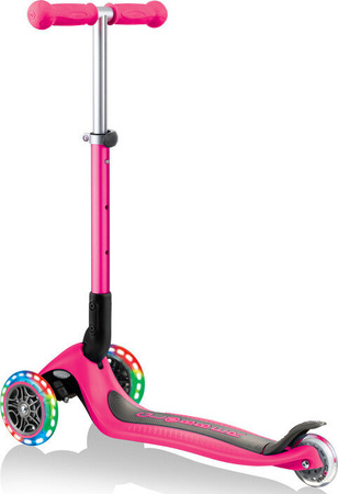 Hulajnoga trójkołowa balansowa Globber Junior Foldable Lights / Fuchsia 437-110