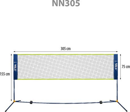 Siatka do badmintona 305 cm pokrowiec Nils NN305